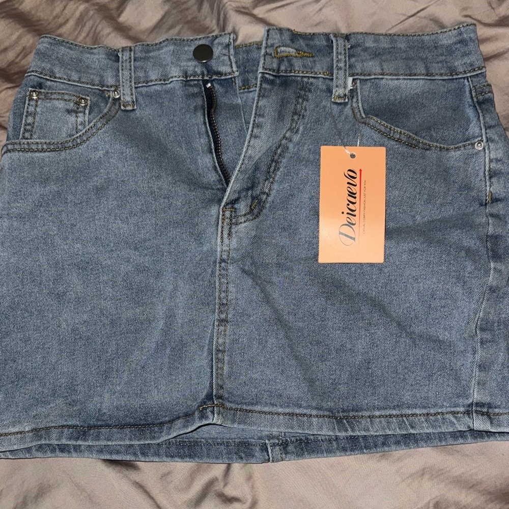 Blue Denim Skirt